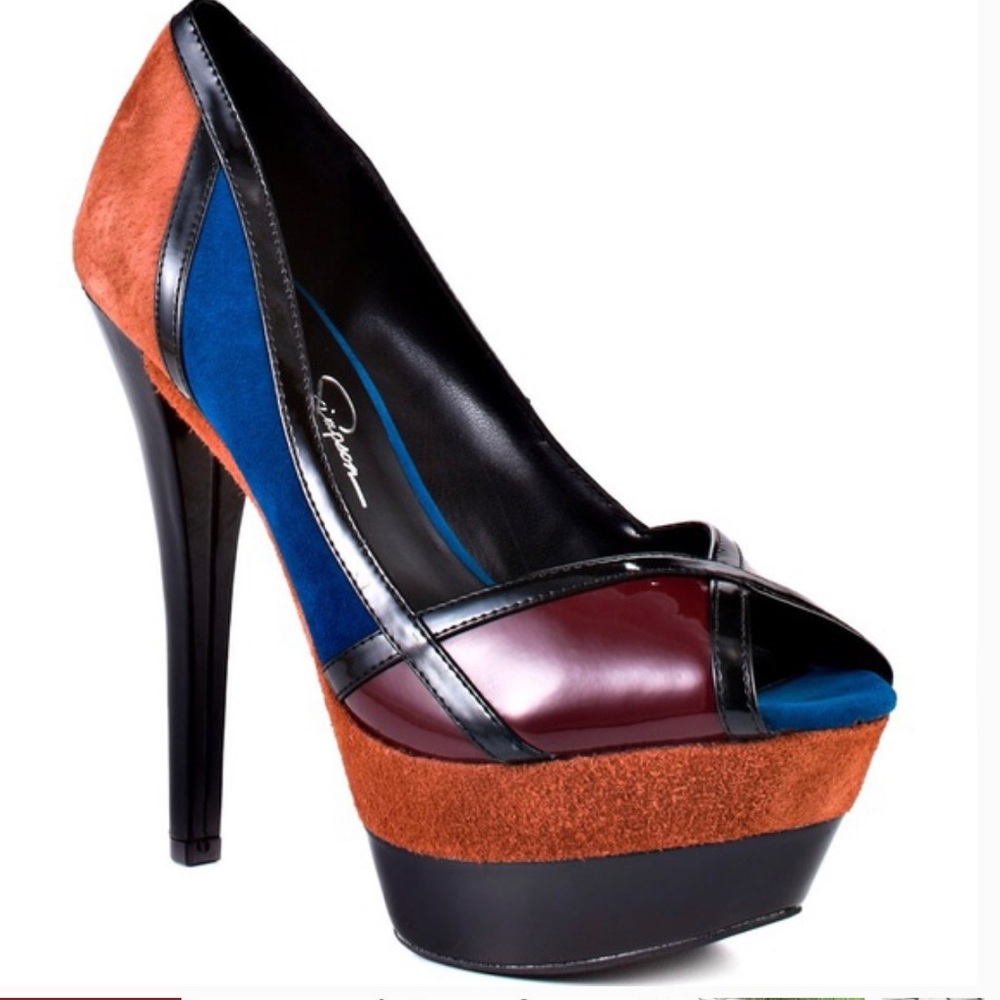 NWOT- Jessica Simpson Multi-colored "Match" pump